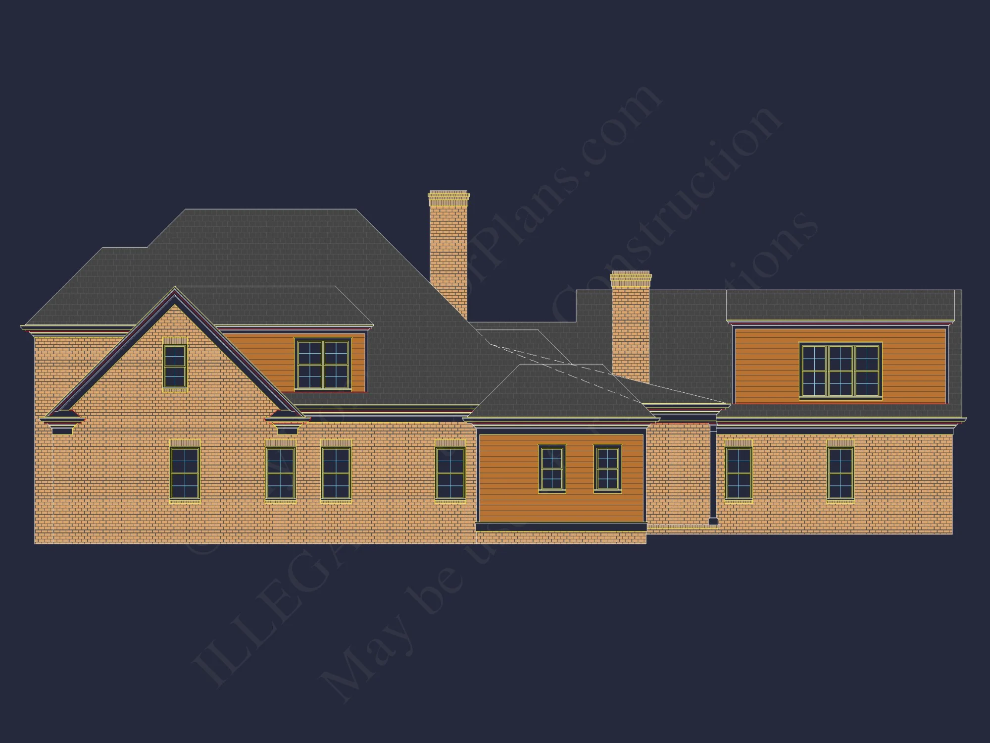 Discover This Colonial Floor Plan with a Spacious CAD house Design