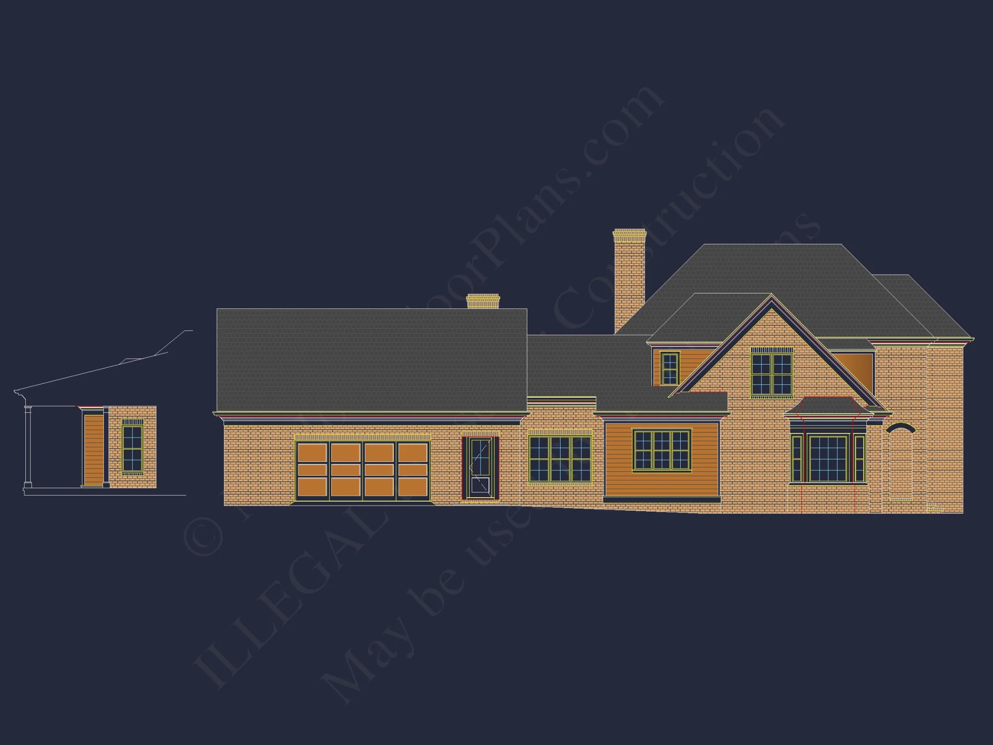 Discover This Colonial Floor Plan with a Spacious CAD house Design