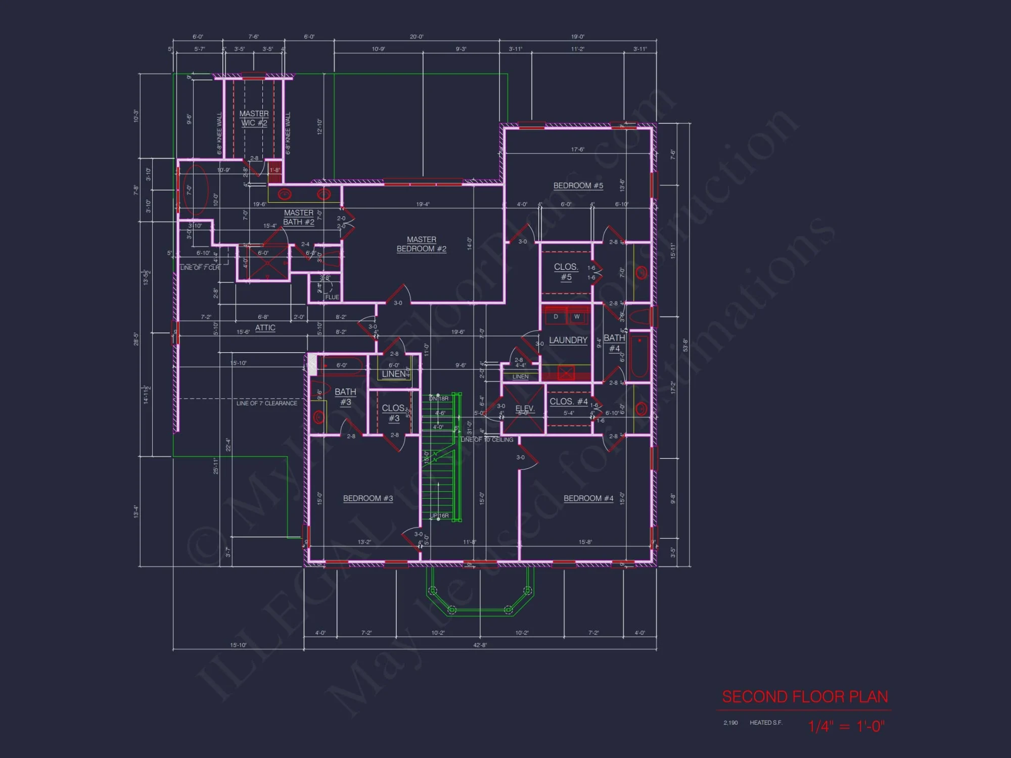 Elegant house Blueprint with 3.5 Floors & CAD Designs