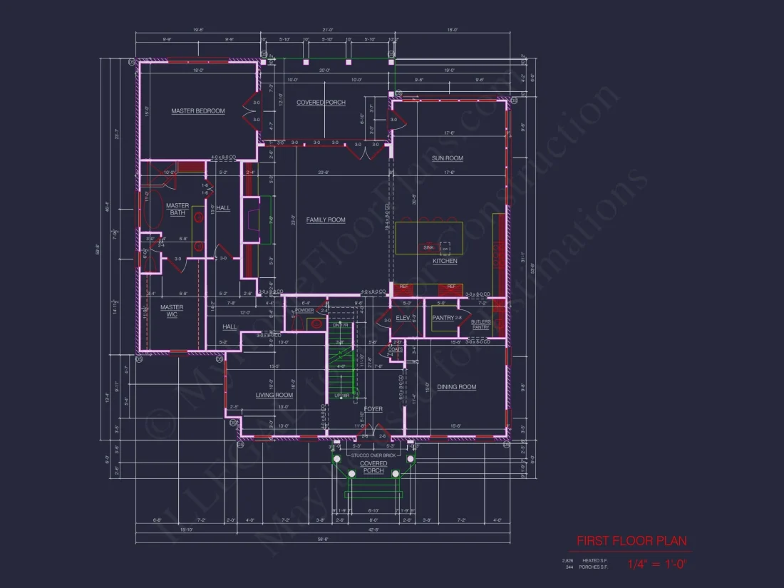 Elegant house Blueprint with 3.5 Floors & CAD Designs