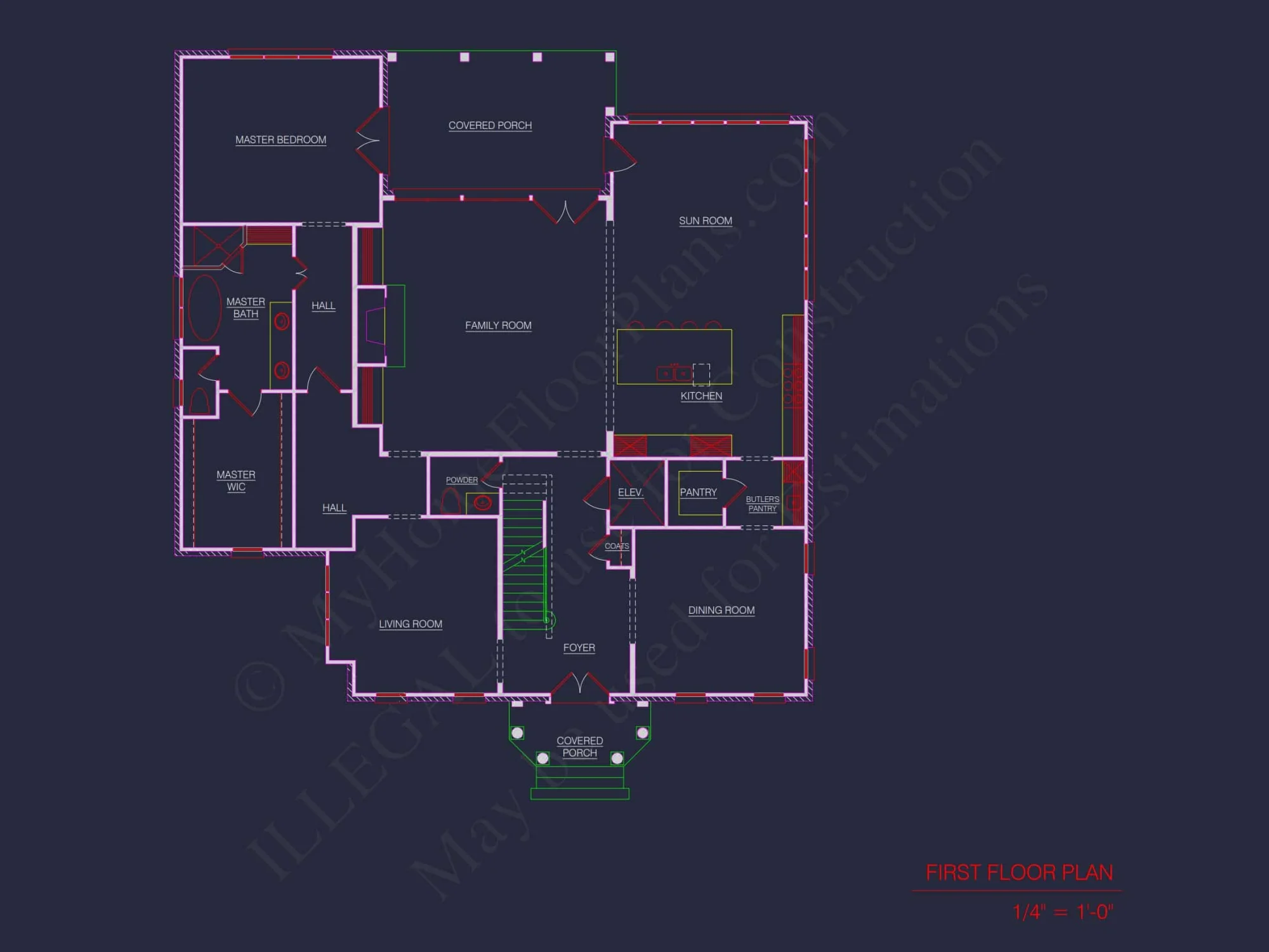 Elegant house Blueprint with 3.5 Floors & CAD Designs