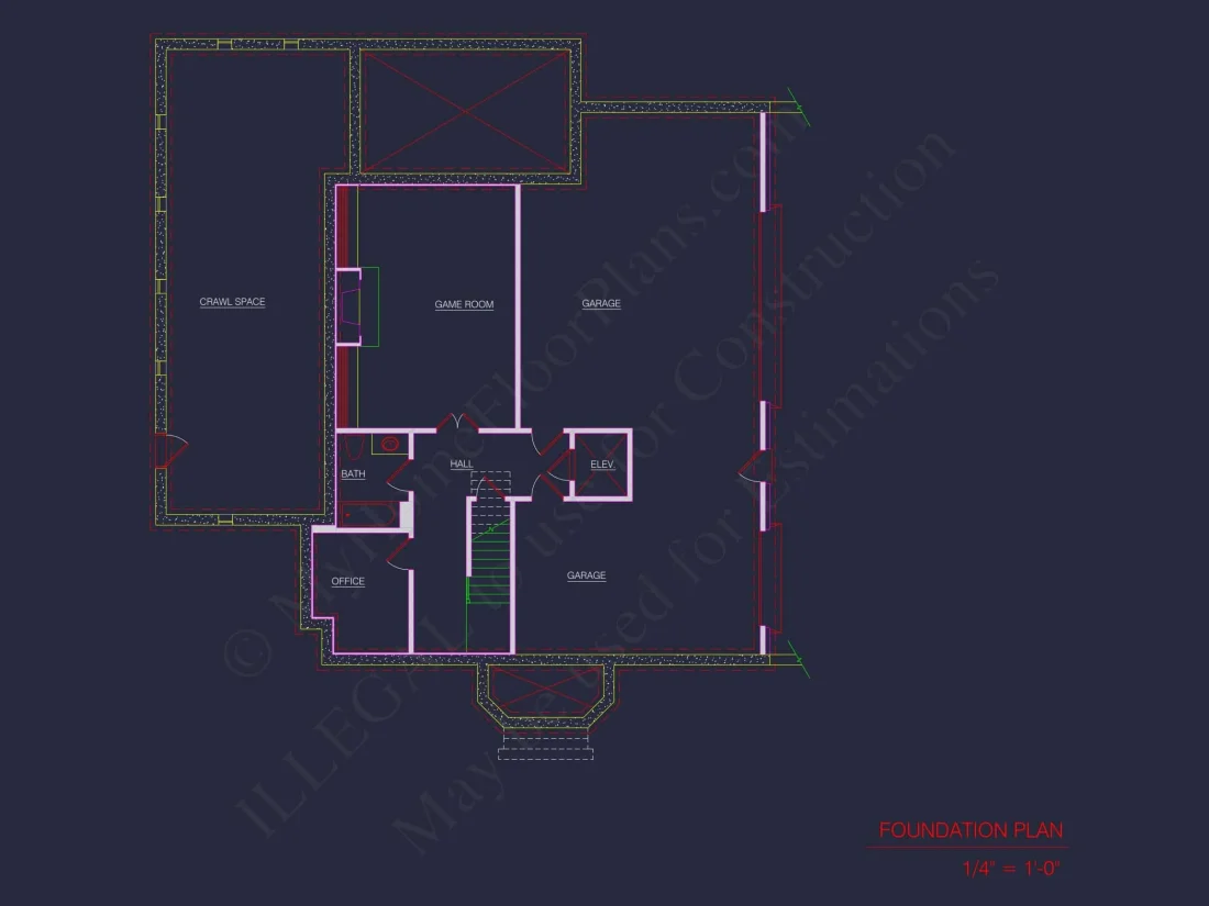 Elegant house Blueprint with 3.5 Floors & CAD Designs