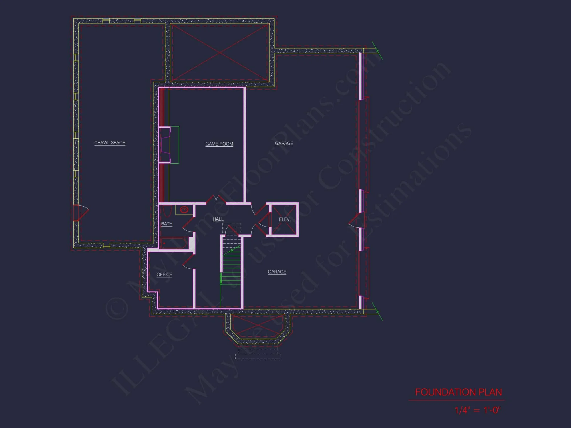 Elegant house Blueprint with 3.5 Floors & CAD Designs