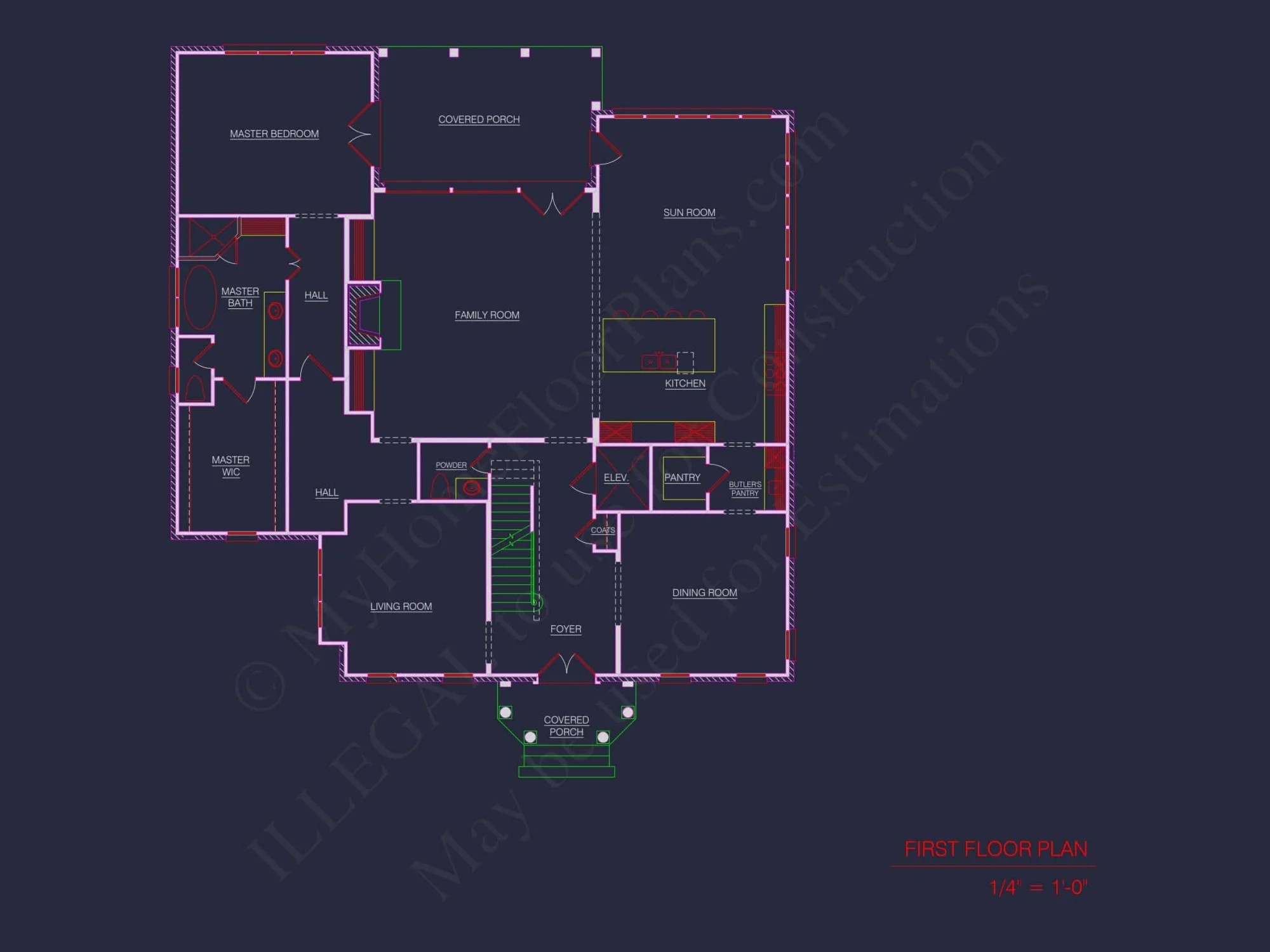 Elegant house Blueprint with 3.5 Floors & CAD Designs