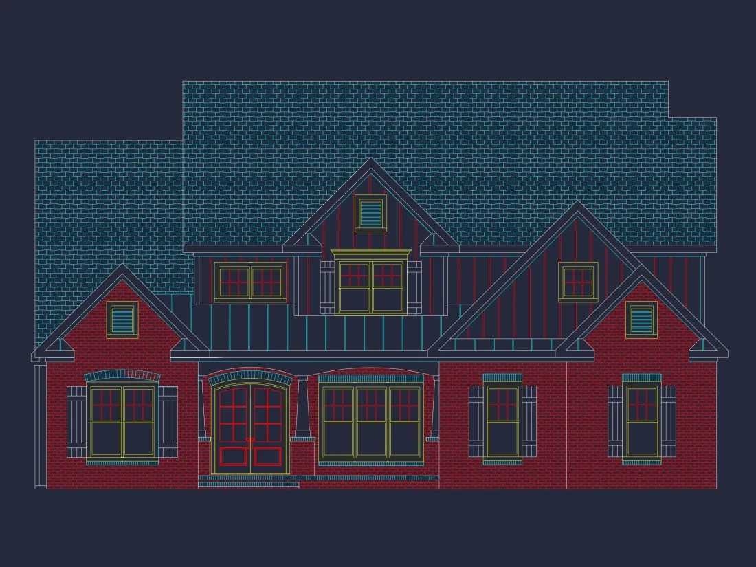 Modern Craftsman house Plan with Luxury Features and CAD Designs