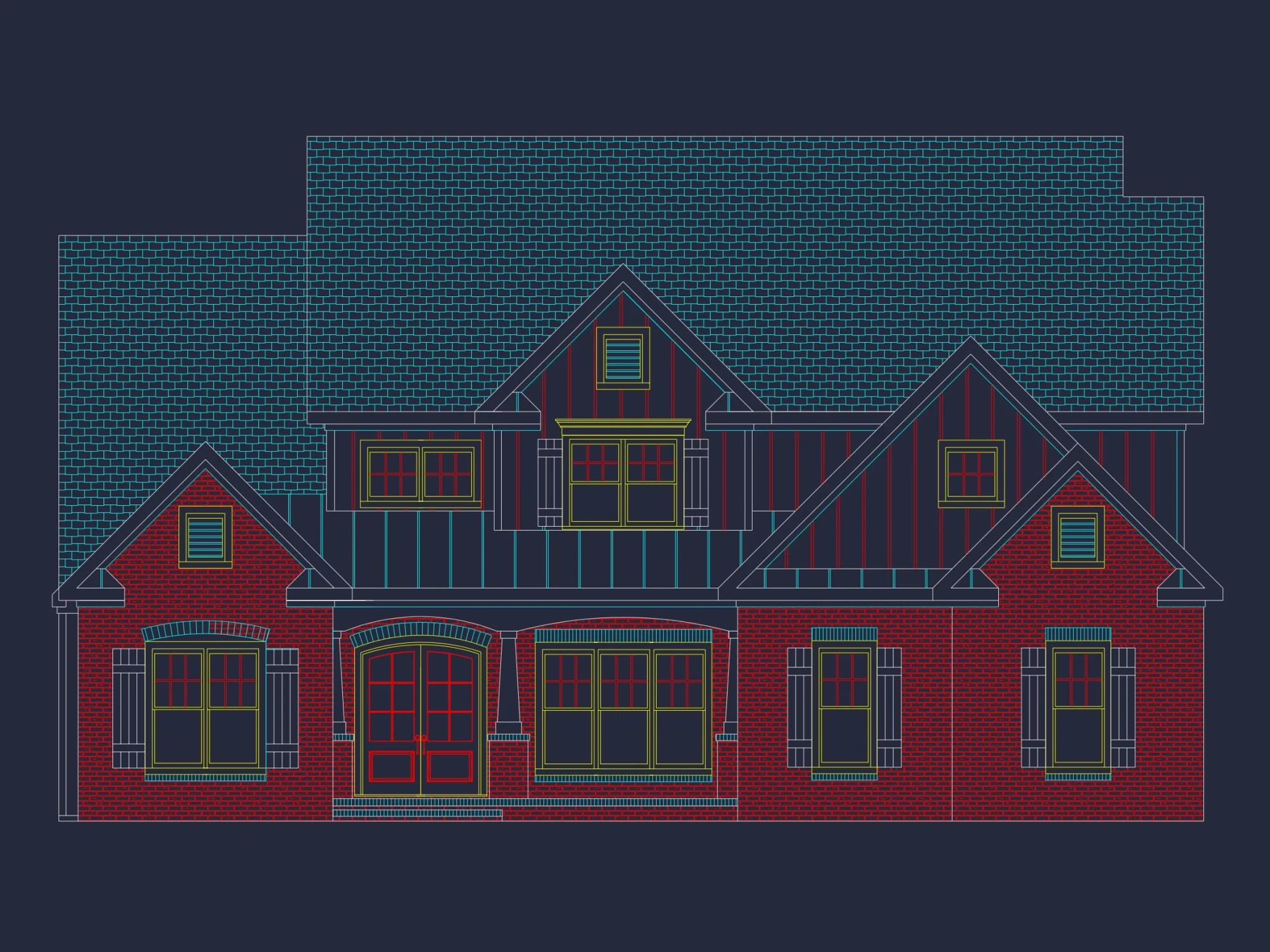 Modern Craftsman house Plan with Luxury Features and CAD Designs