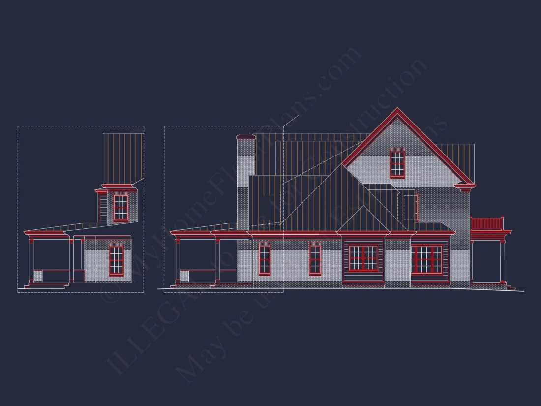 Luxury house Plan with 2 Floors, 4 Bedrooms, and CAD Designs