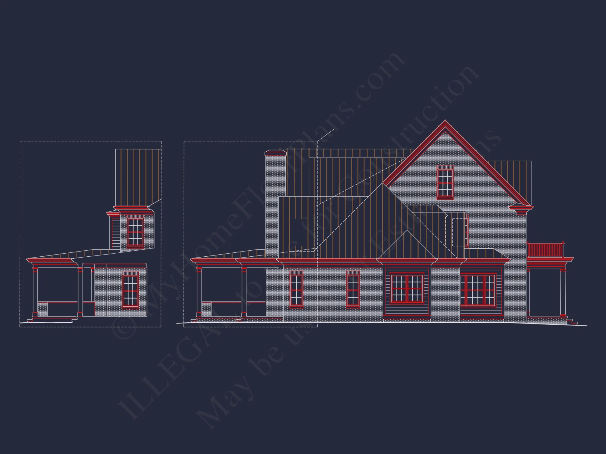 Luxury house Plan with 2 Floors, 4 Bedrooms, and CAD Designs