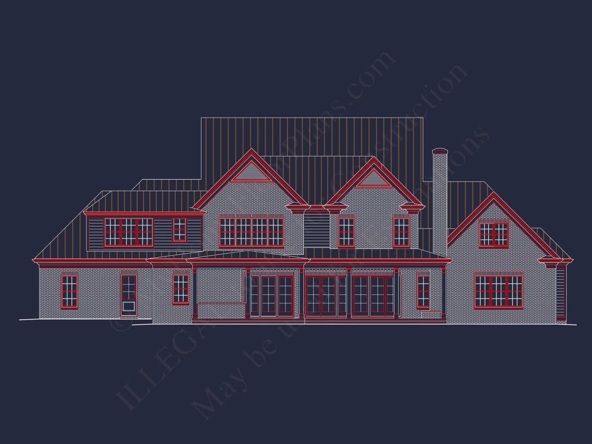 Luxury house Plan with 2 Floors, 4 Bedrooms, and CAD Designs