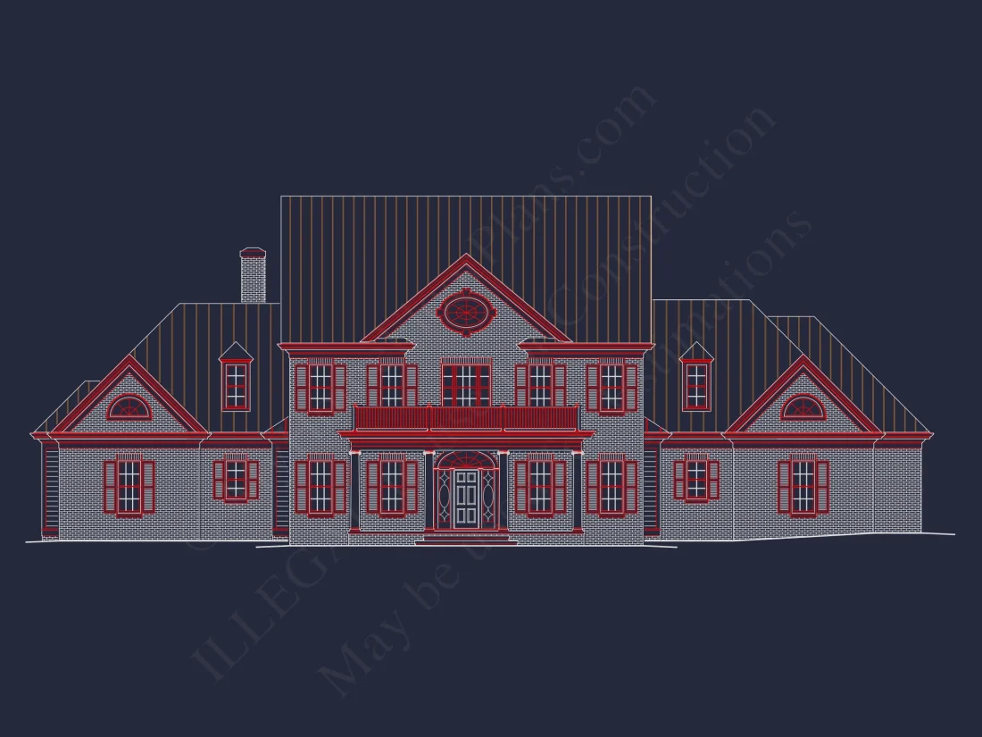 Luxury house Plan with 2 Floors, 4 Bedrooms, and CAD Designs