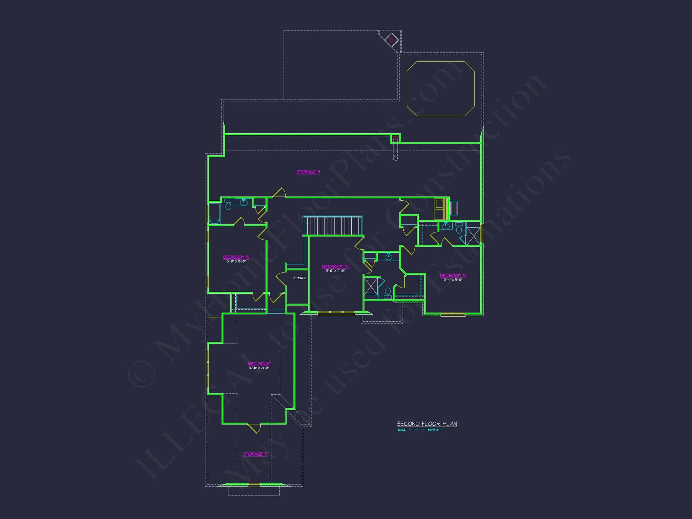 15-1243 HOUSE PLAN - Elegant French Country House Plan | Floor Plan, CAD, Designs 9 Elegant French Country house Plan
