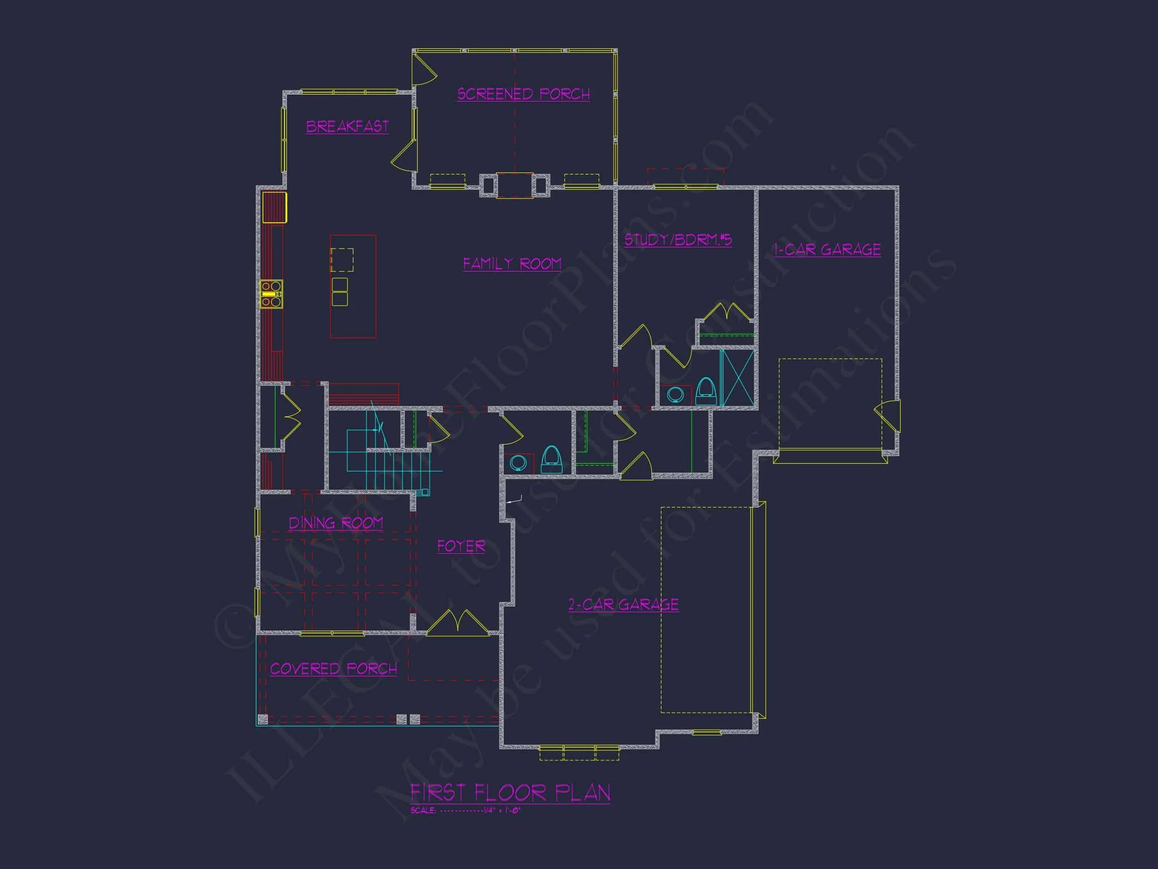 Spacious 5-Bedroom house Plan with Stunning Floor Designs
