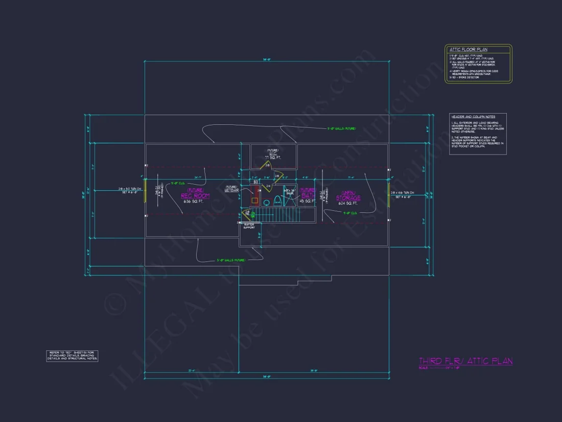 Spacious house Plan with Detailed CAD Floor Plan