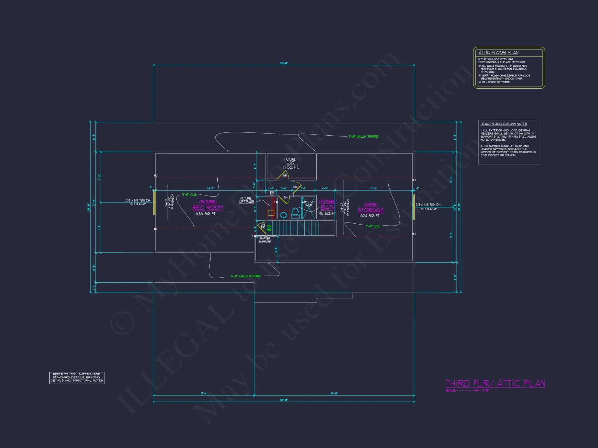 Spacious house Plan with Detailed CAD Floor Plan