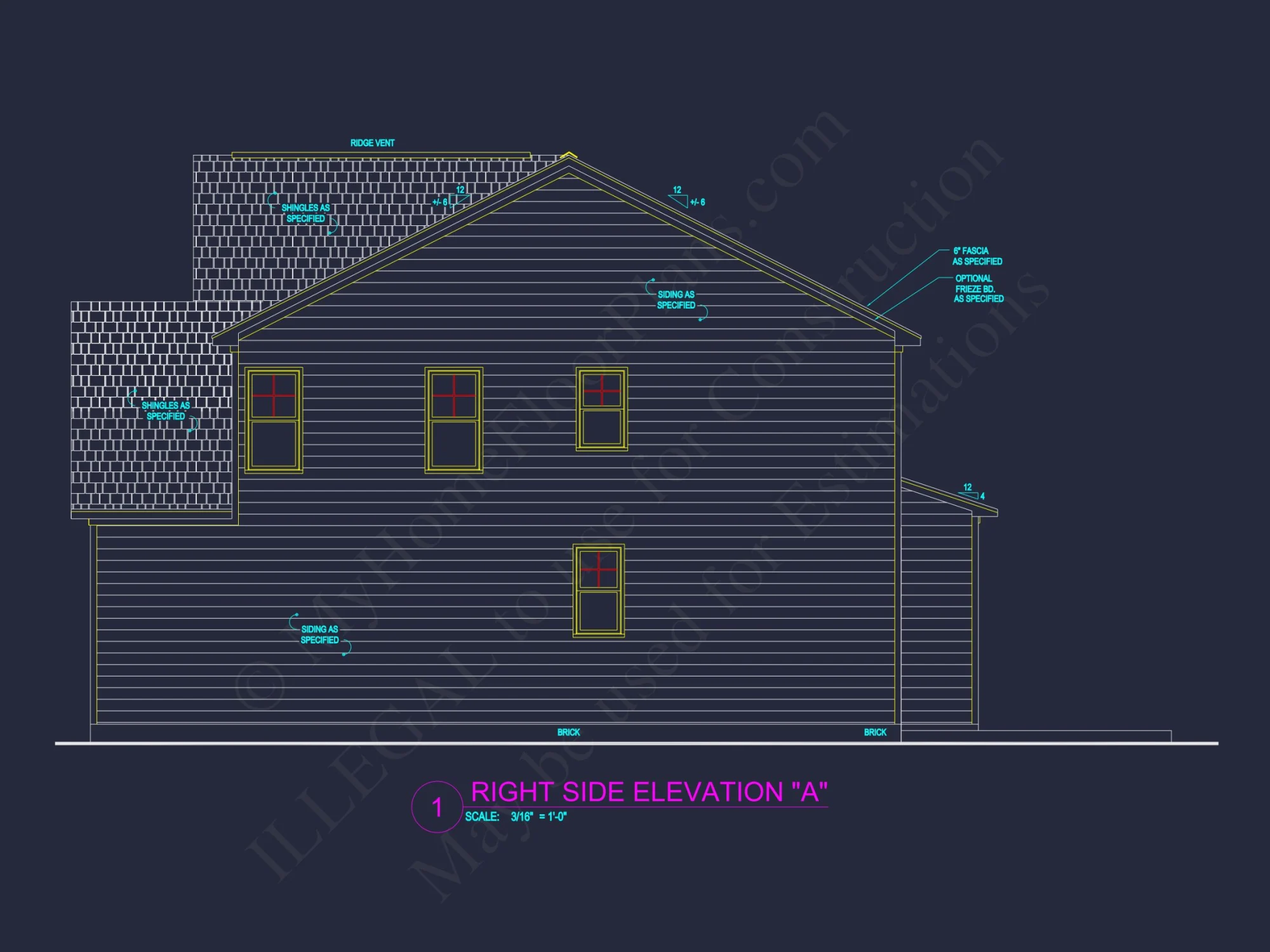 Modern Craftsman house Plan with Flexible Floor Designs and CAD Blueprint