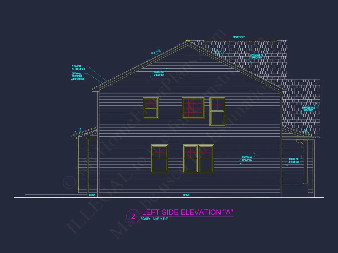 Modern Craftsman house Plan with Flexible Floor Designs and CAD Blueprint