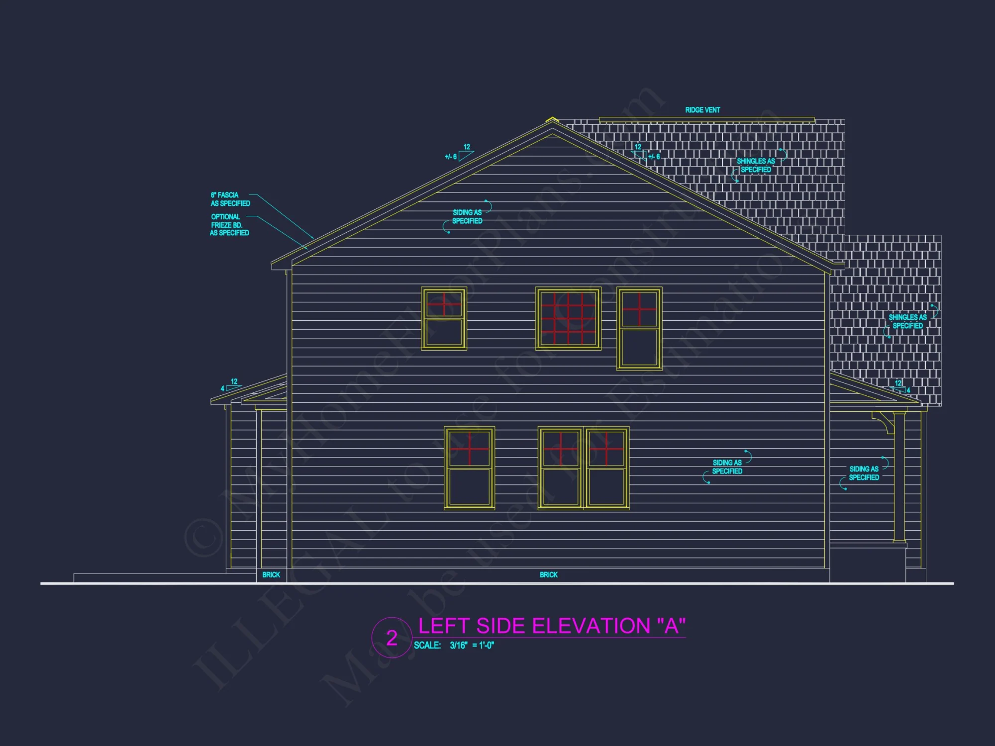 Modern Craftsman house Plan with Flexible Floor Designs and CAD Blueprint