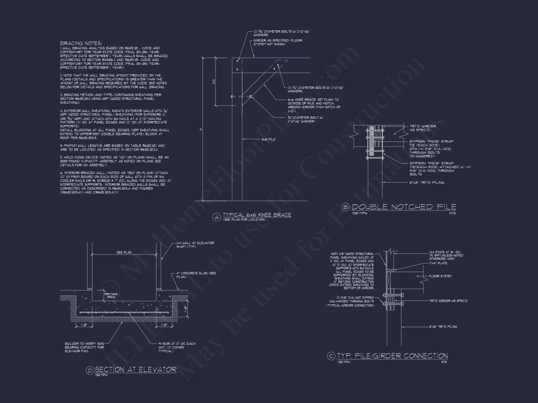 Beach house Architectural Floor Plan with Wrap Around Porch