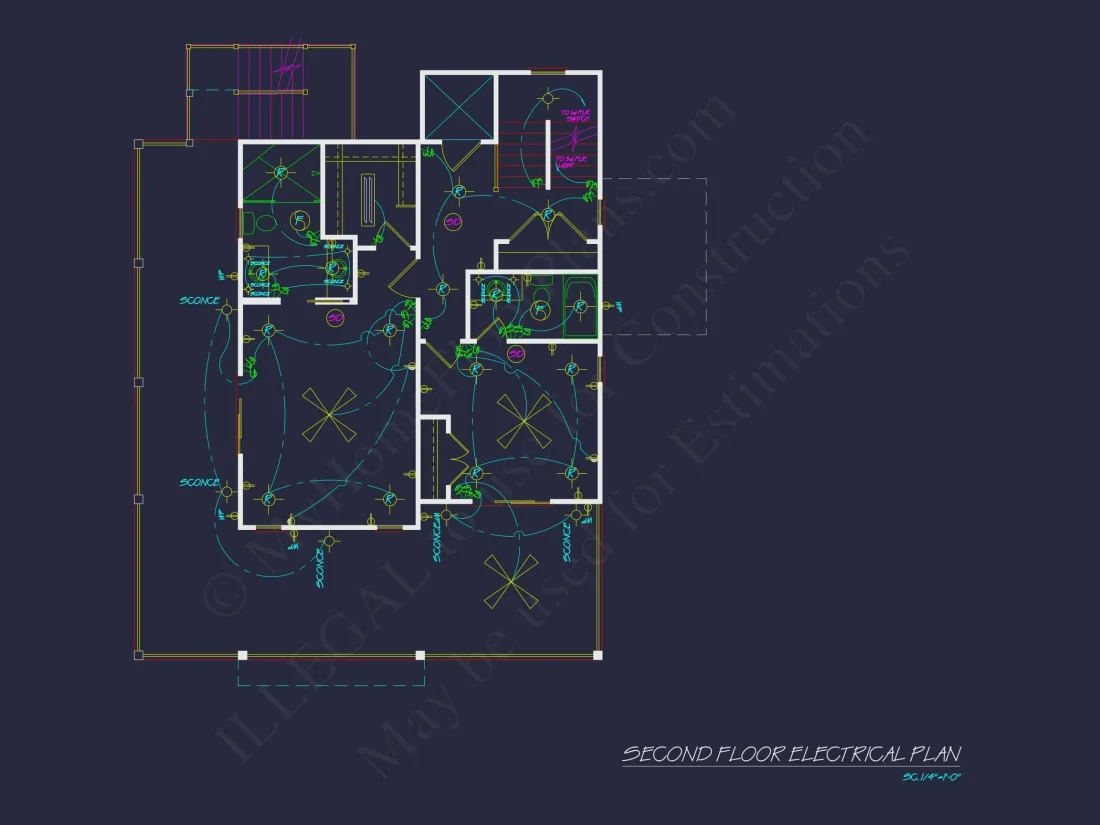 Beach house Architectural Floor Plan with Wrap Around Porch