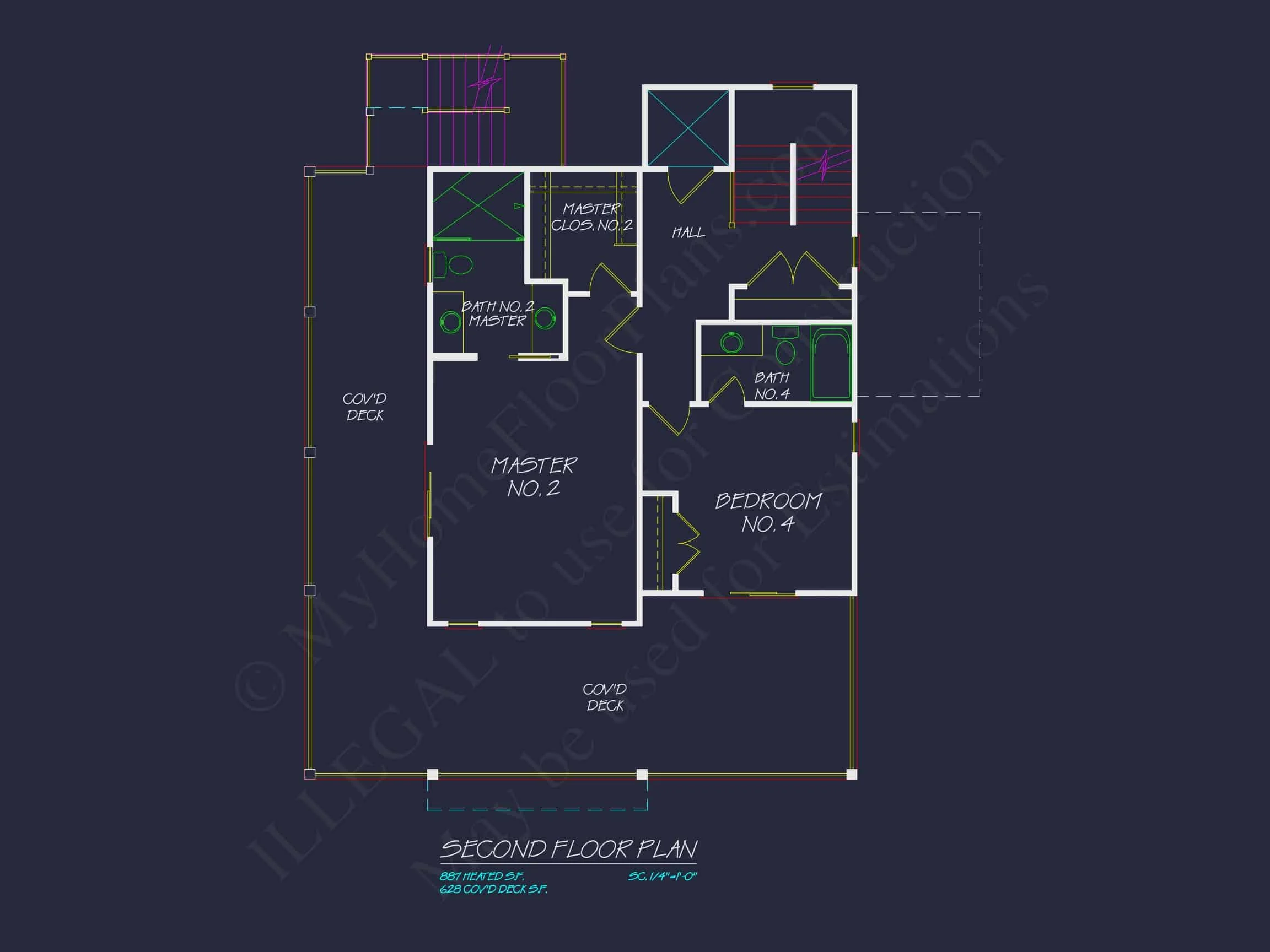 Beach house Architectural Floor Plan with Wrap Around Porch