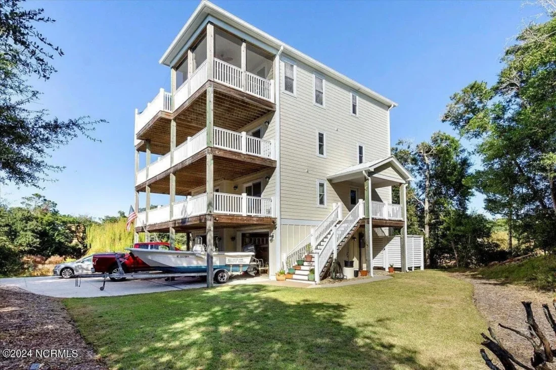 Beach house Architectural Floor Plan with Wrap Around Porch