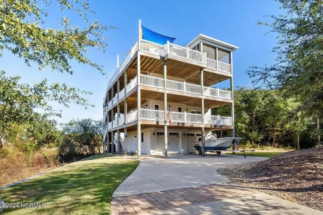 Beach house Architectural Floor Plan with Wrap Around Porch