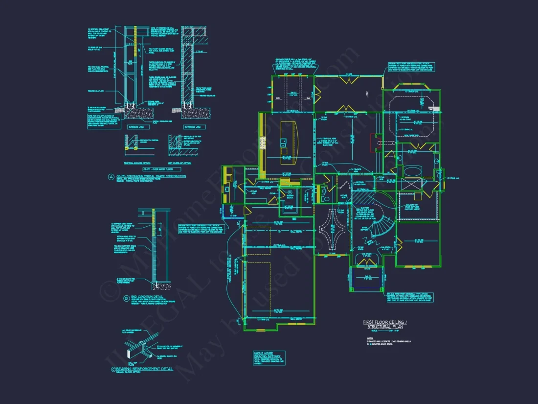Luxury house Floor Plan with 2 Stories and CAD Designs