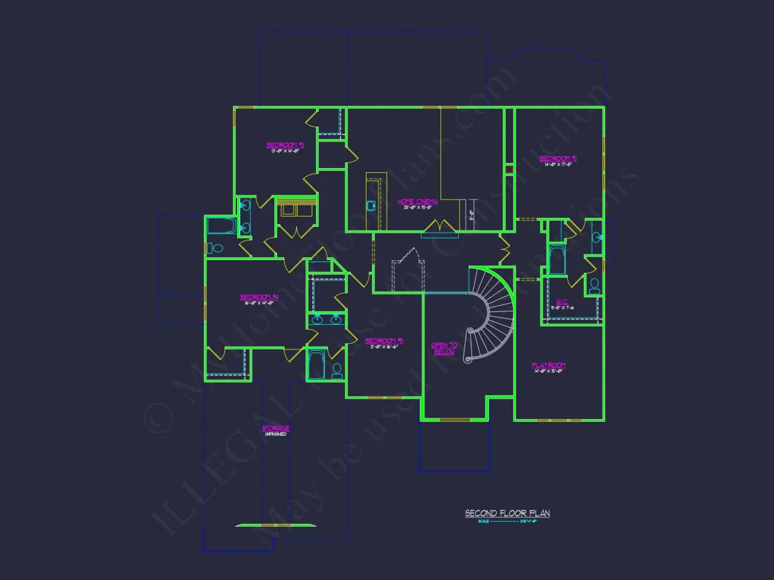 Luxury house Floor Plan with 2 Stories and CAD Designs