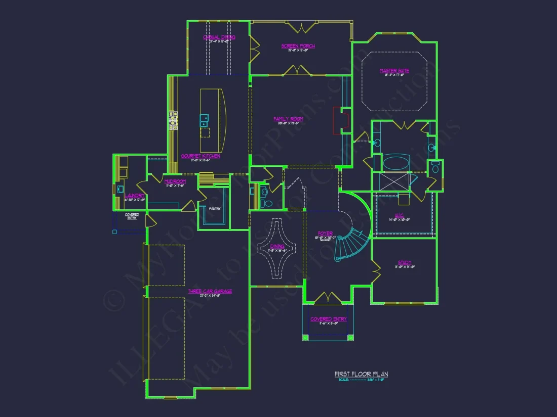 Luxury house Floor Plan with 2 Stories and CAD Designs