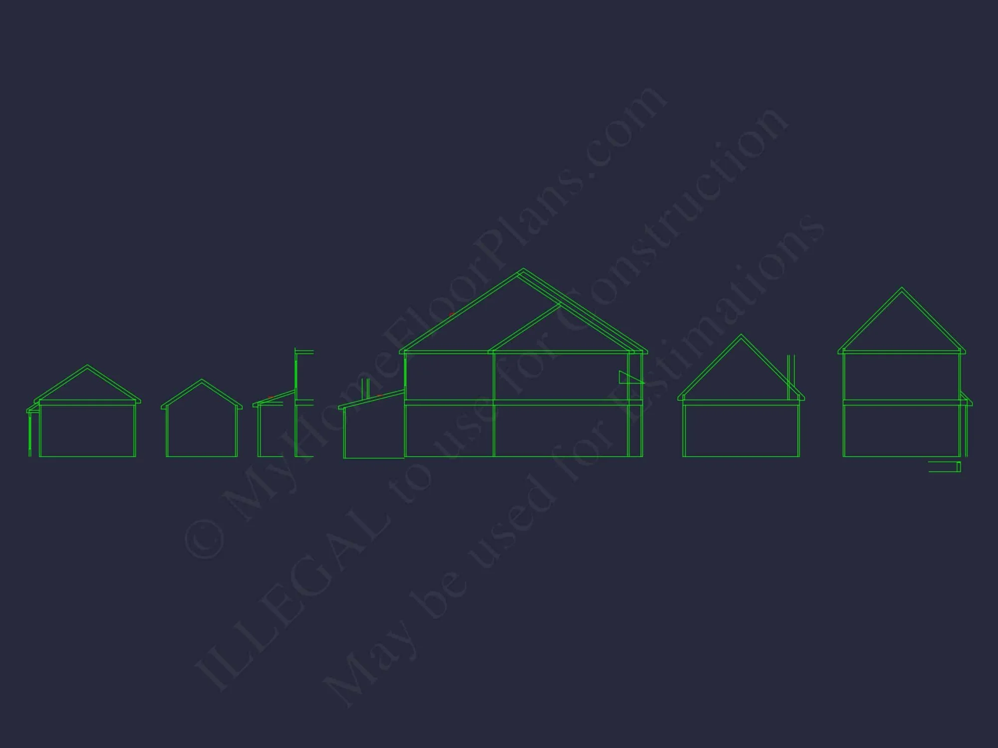 Luxury house Floor Plan with 2 Stories and CAD Designs