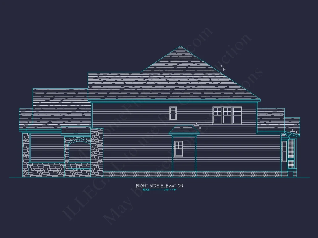 Luxury house Floor Plan with 2 Stories and CAD Designs