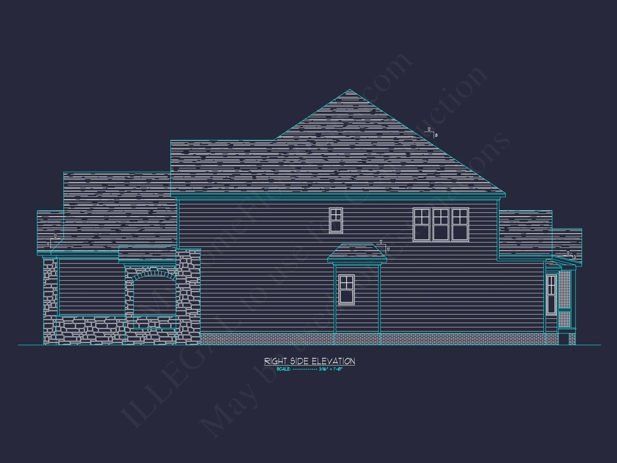 Luxury house Floor Plan with 2 Stories and CAD Designs