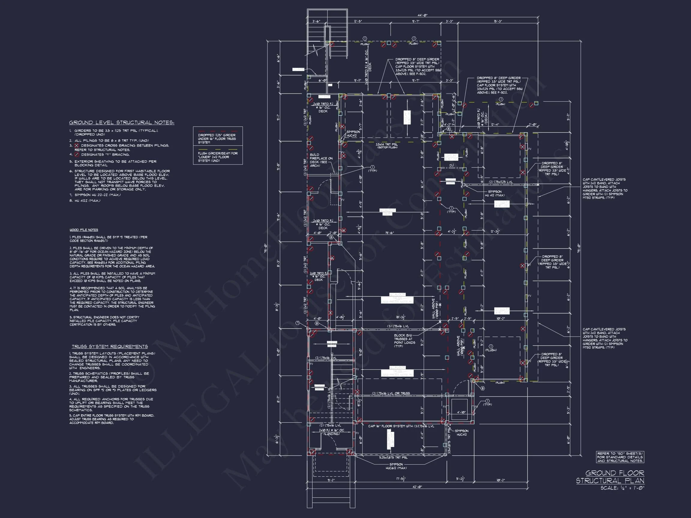Modern Beach house Plan with Stunning CAD Designs