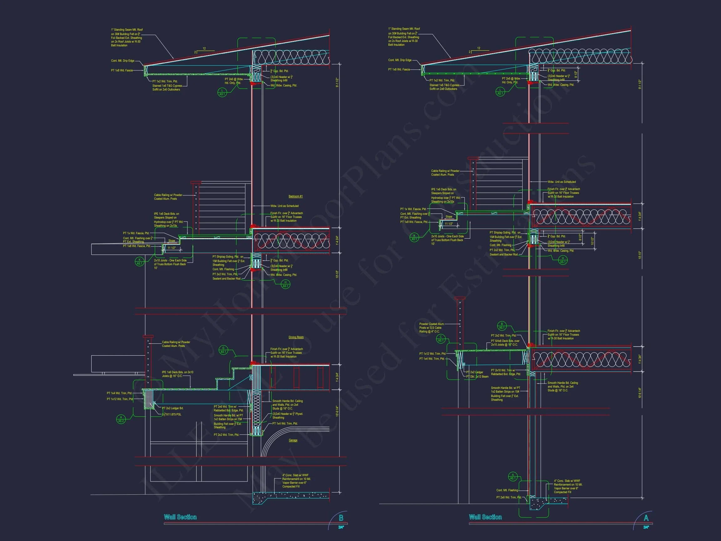 Modern Beach house Plan with Stunning CAD Designs
