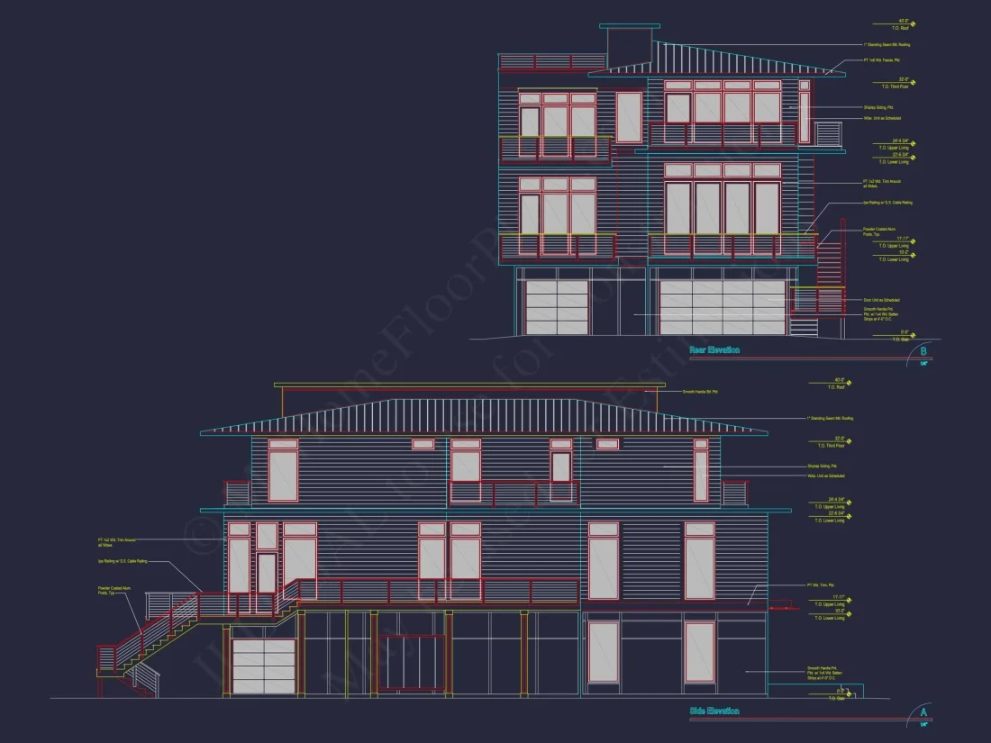 Modern Beach house Plan with Stunning CAD Designs