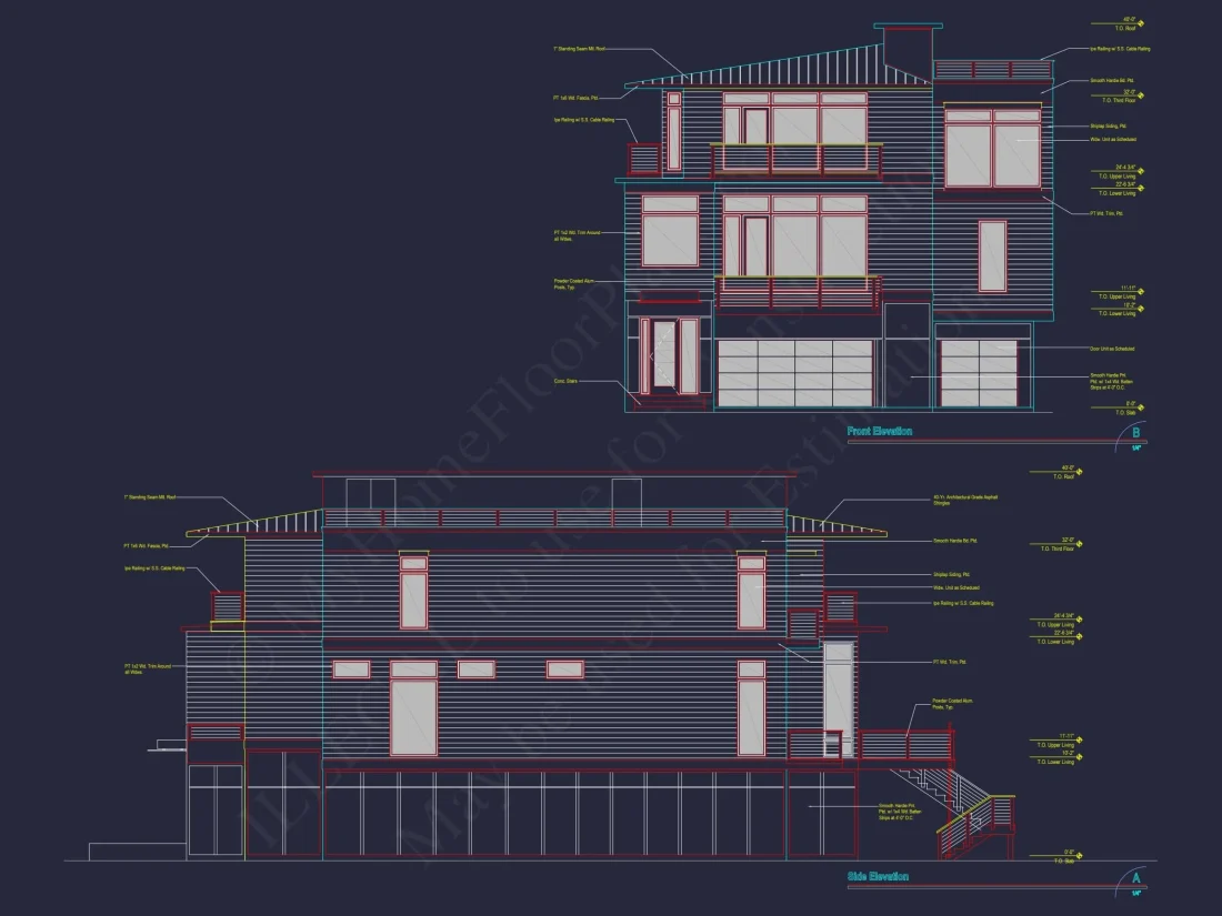 Modern Beach house Plan with Stunning CAD Designs