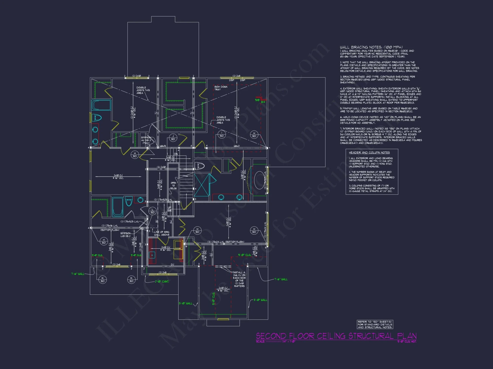Beautiful 5-Bedroom house Plan with CAD Floor Plans & Designs