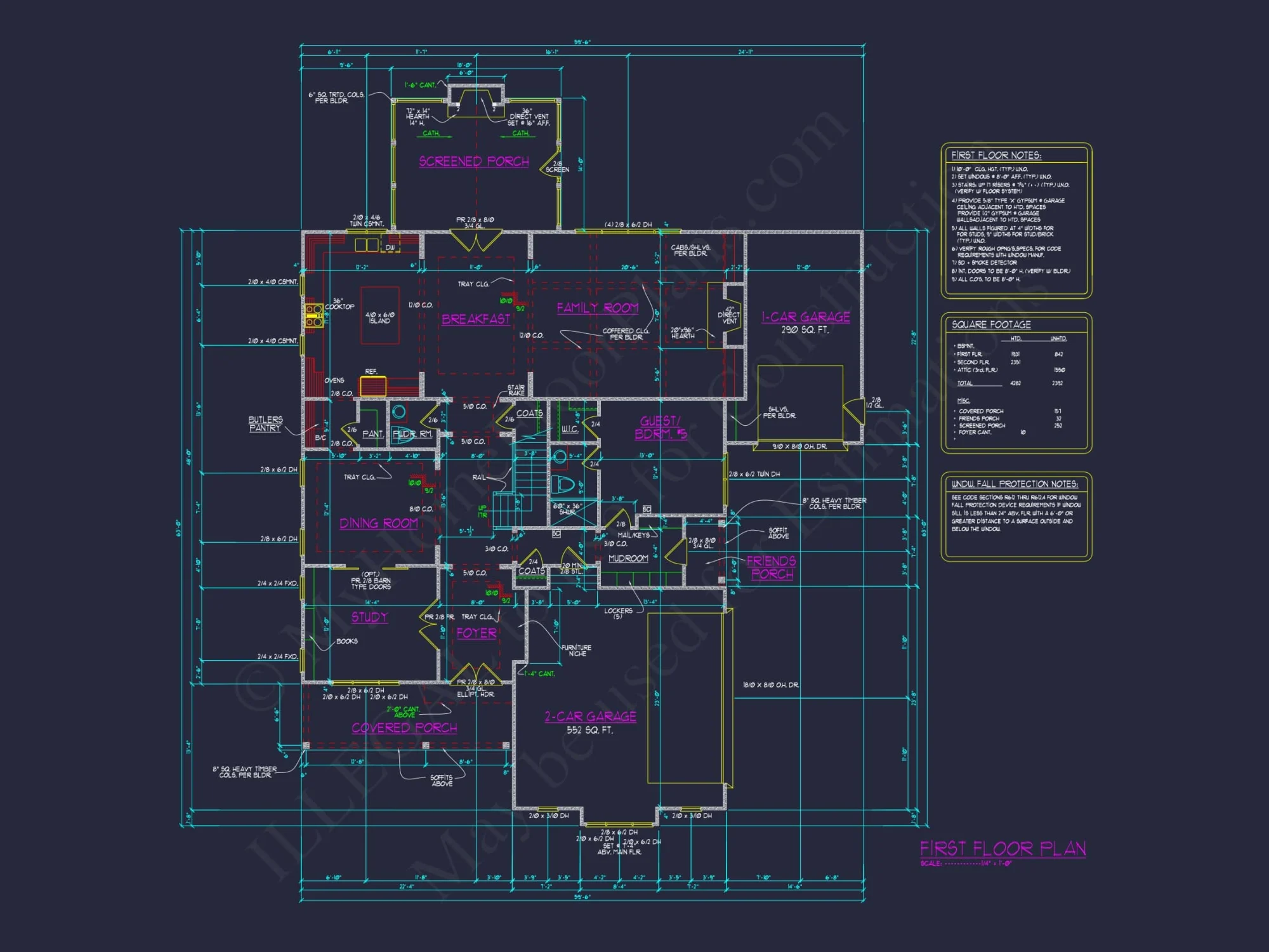 Beautiful 5-Bedroom house Plan with CAD Floor Plans & Designs