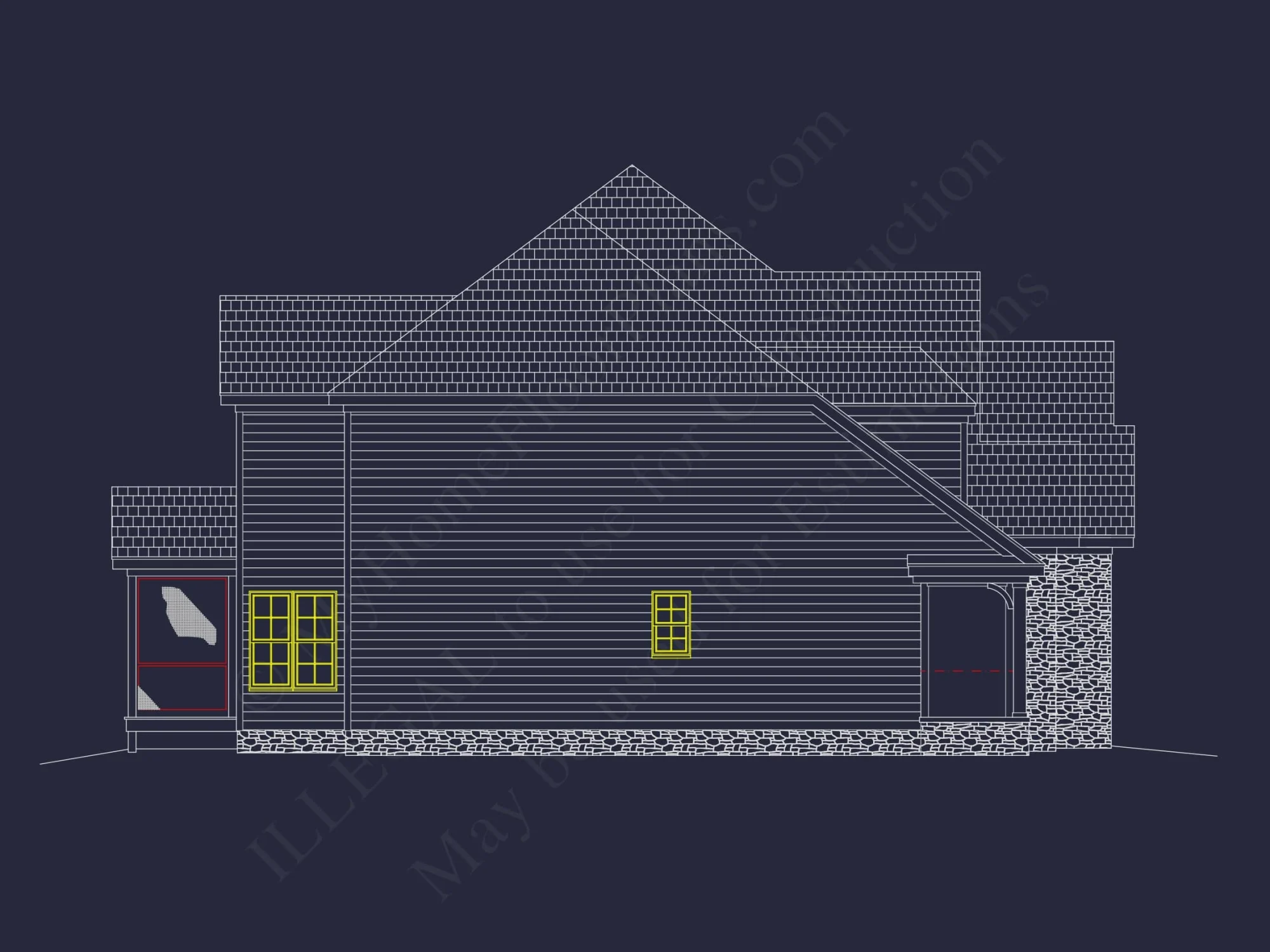 Luxury house Plan with 5 Bedrooms and Detailed CAD Designs