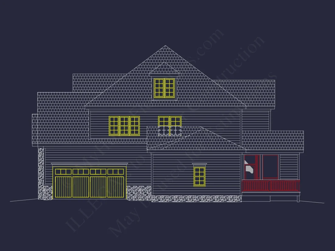 Luxury house Plan with 5 Bedrooms and Detailed CAD Designs