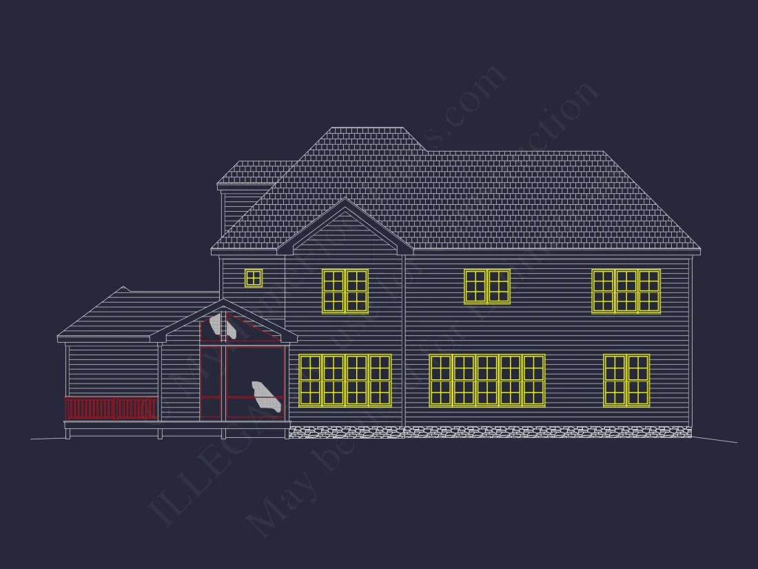 Luxury house Plan with 5 Bedrooms and Detailed CAD Designs