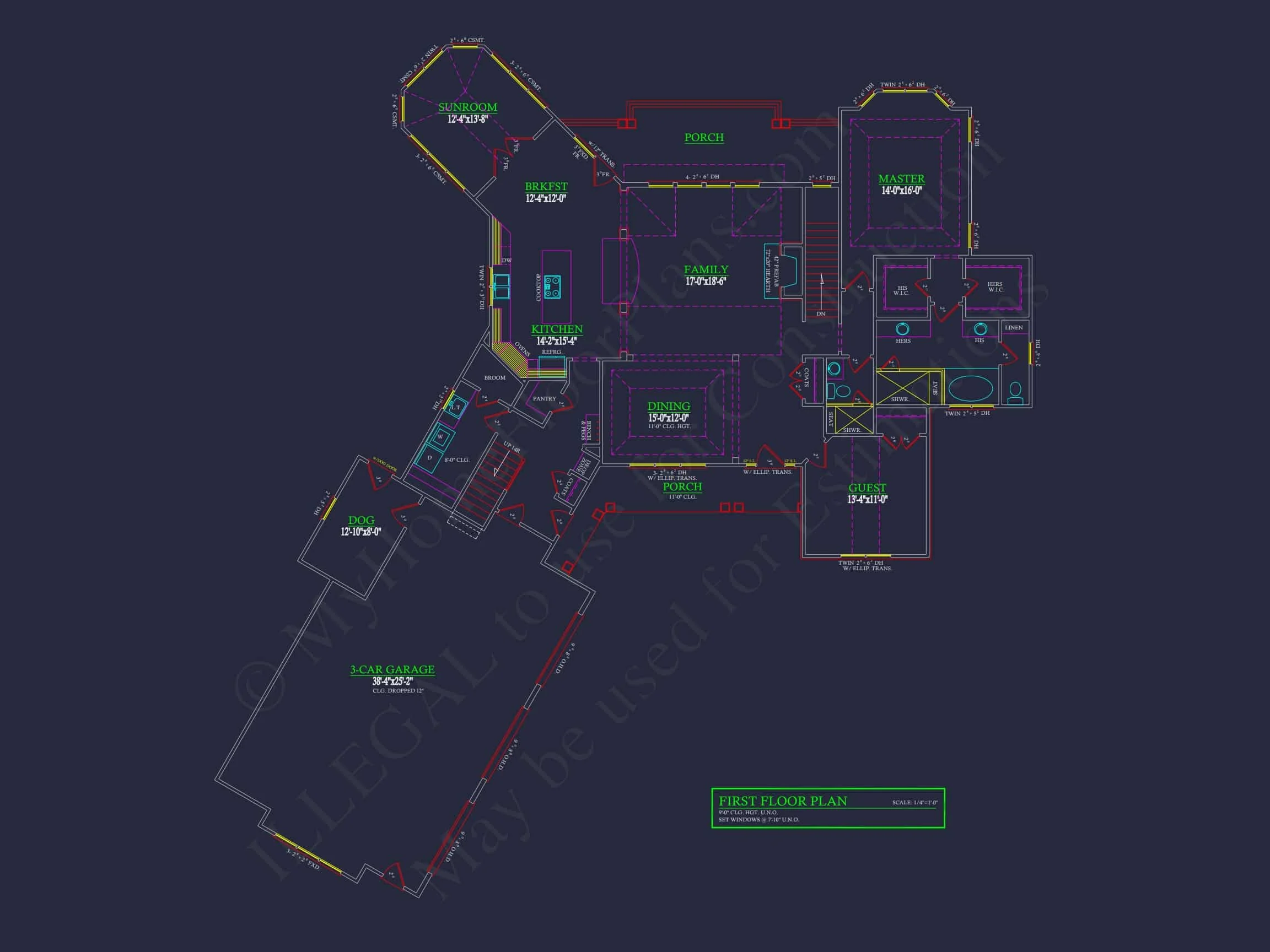 14-2074 HOUSE PLAN - Premium House Plan with 2-Story CAD Blueprints & Designs 5 Premium house Plan with 2-Story CAD Blueprints & Designs