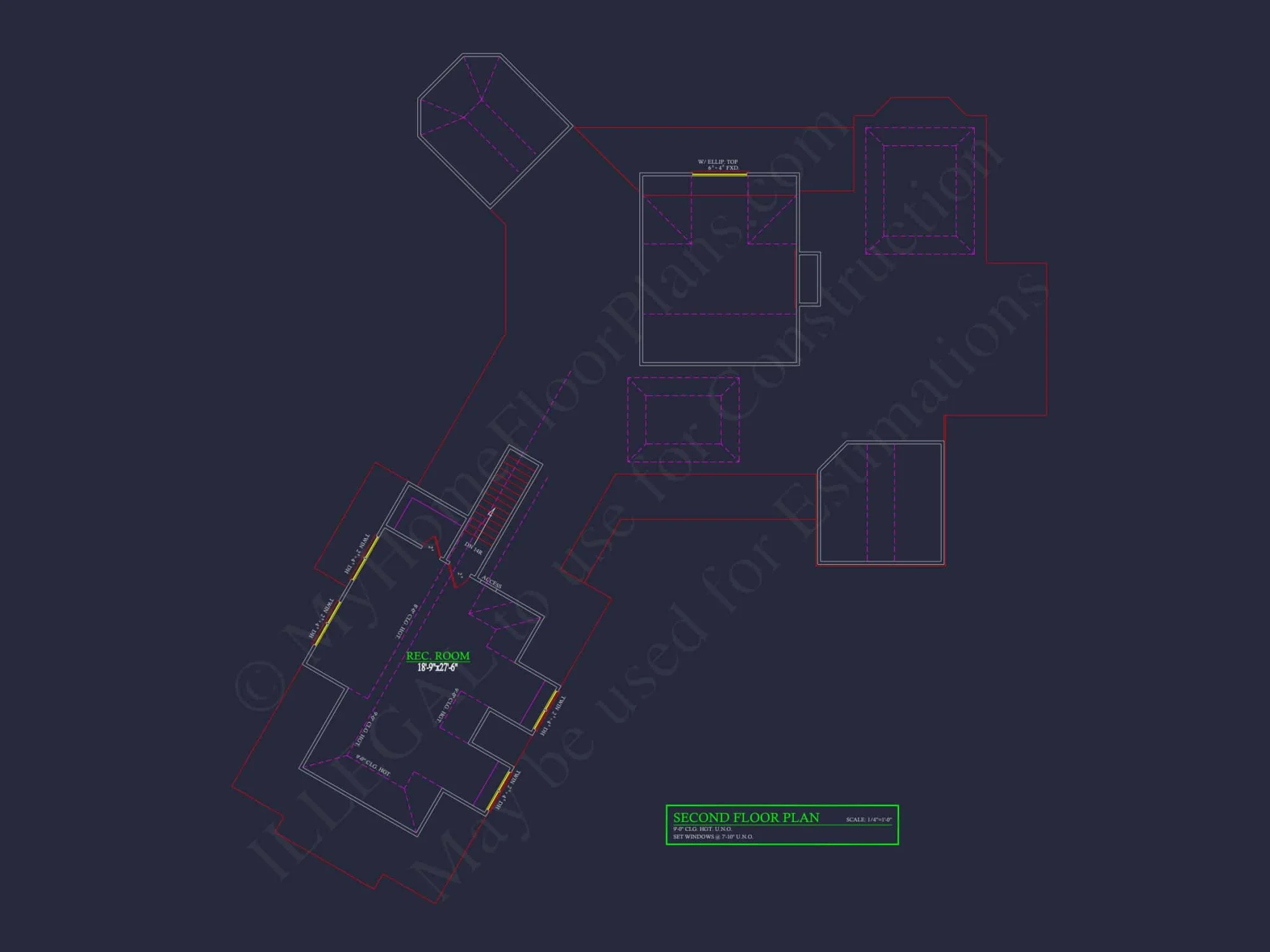 Premium house Plan with 2-Story CAD Blueprints & Designs