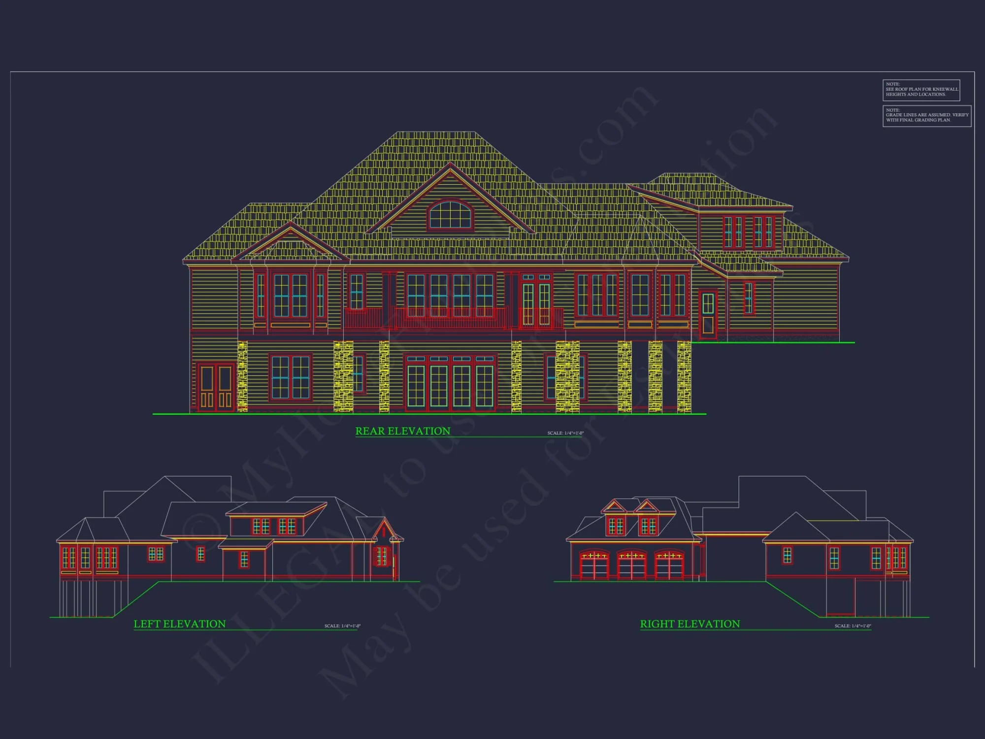 Premium house Plan with 2-Story CAD Blueprints & Designs