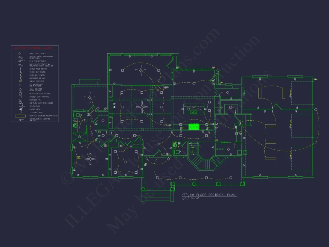 Shingle Style 2-Story house Plan, 6 Bed, 4693 Sq Ft Floor Plan