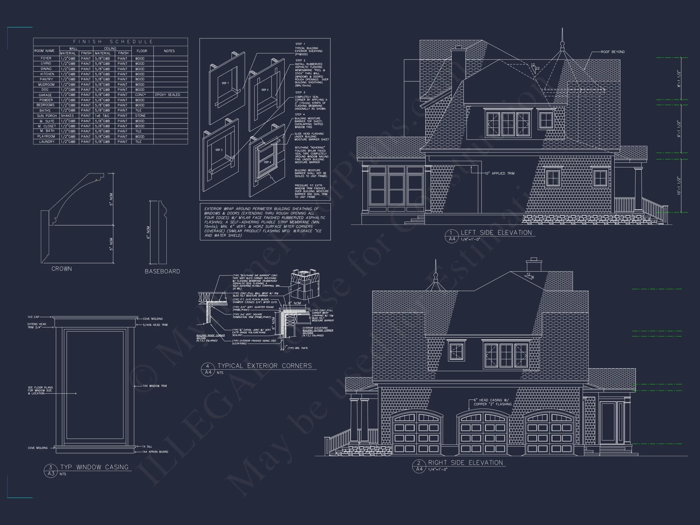 14-2016 HOUSE PLAN - Shingle Style 2-Story House Plan, 6 Bed, 4693 Sq Ft Floor Plan 4 Shingle Style 2-Story house Plan, 6 Bed, 4693 Sq Ft Floor Plan