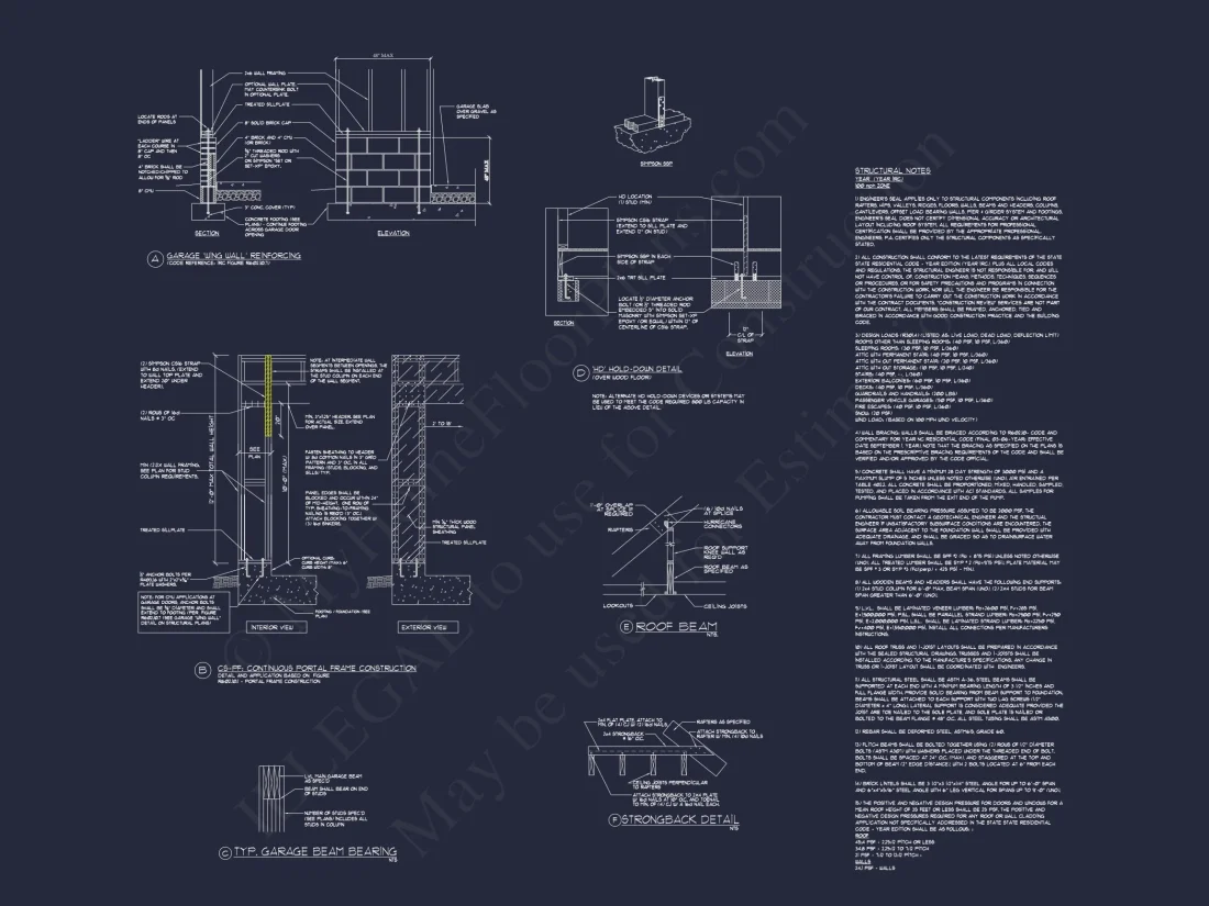 Modern Floor Plan with CAD Designs for 2-Story house Blueprints