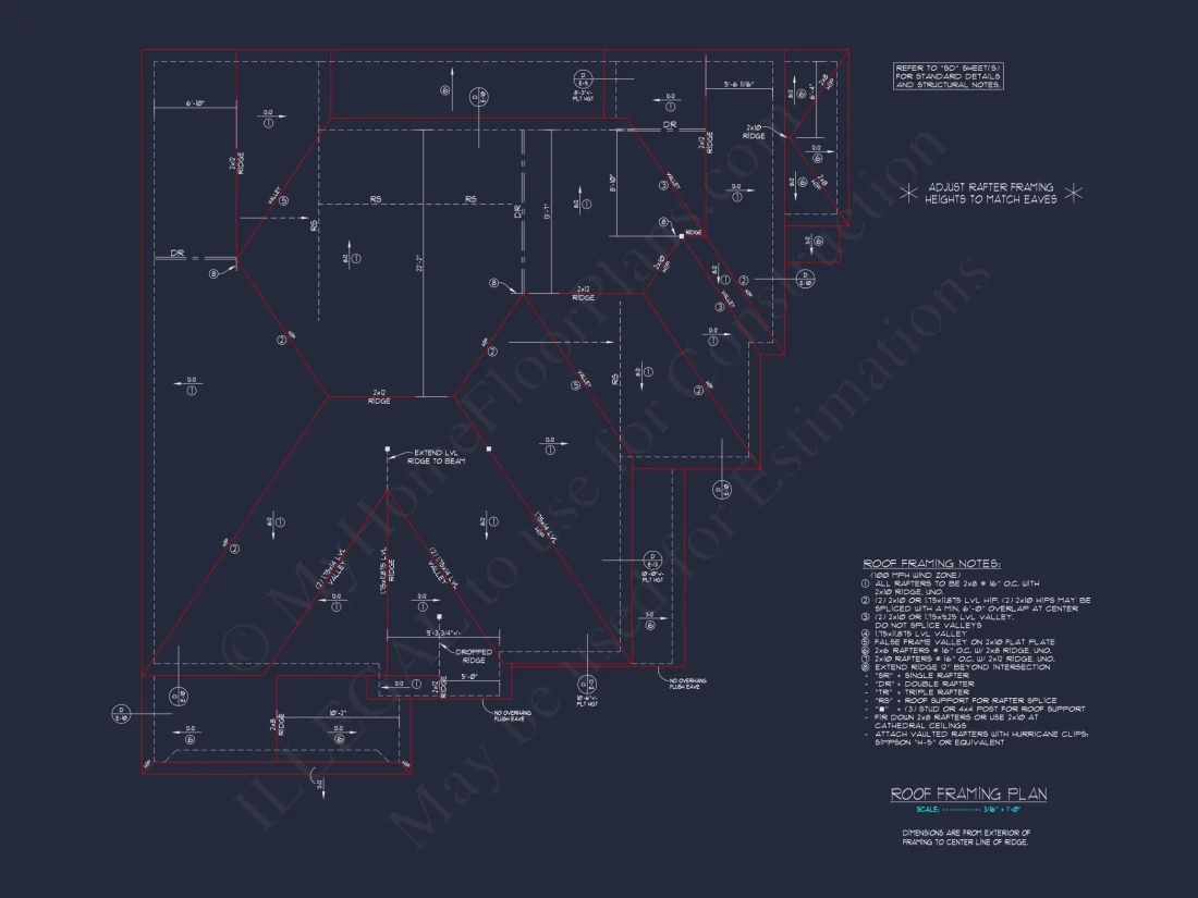Modern Floor Plan with CAD Designs for 2-Story house Blueprints