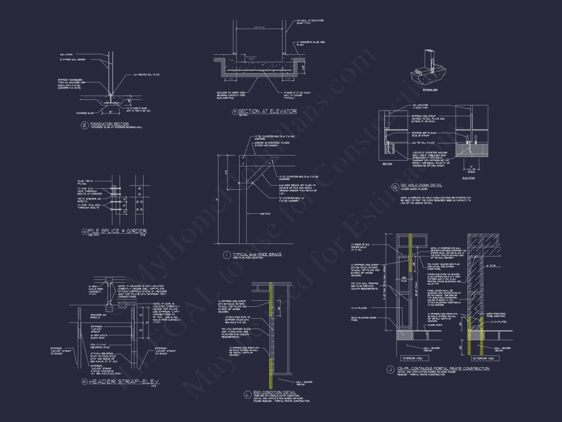 Modern house Designs: 3-Story Floor Plan with CAD Blueprint