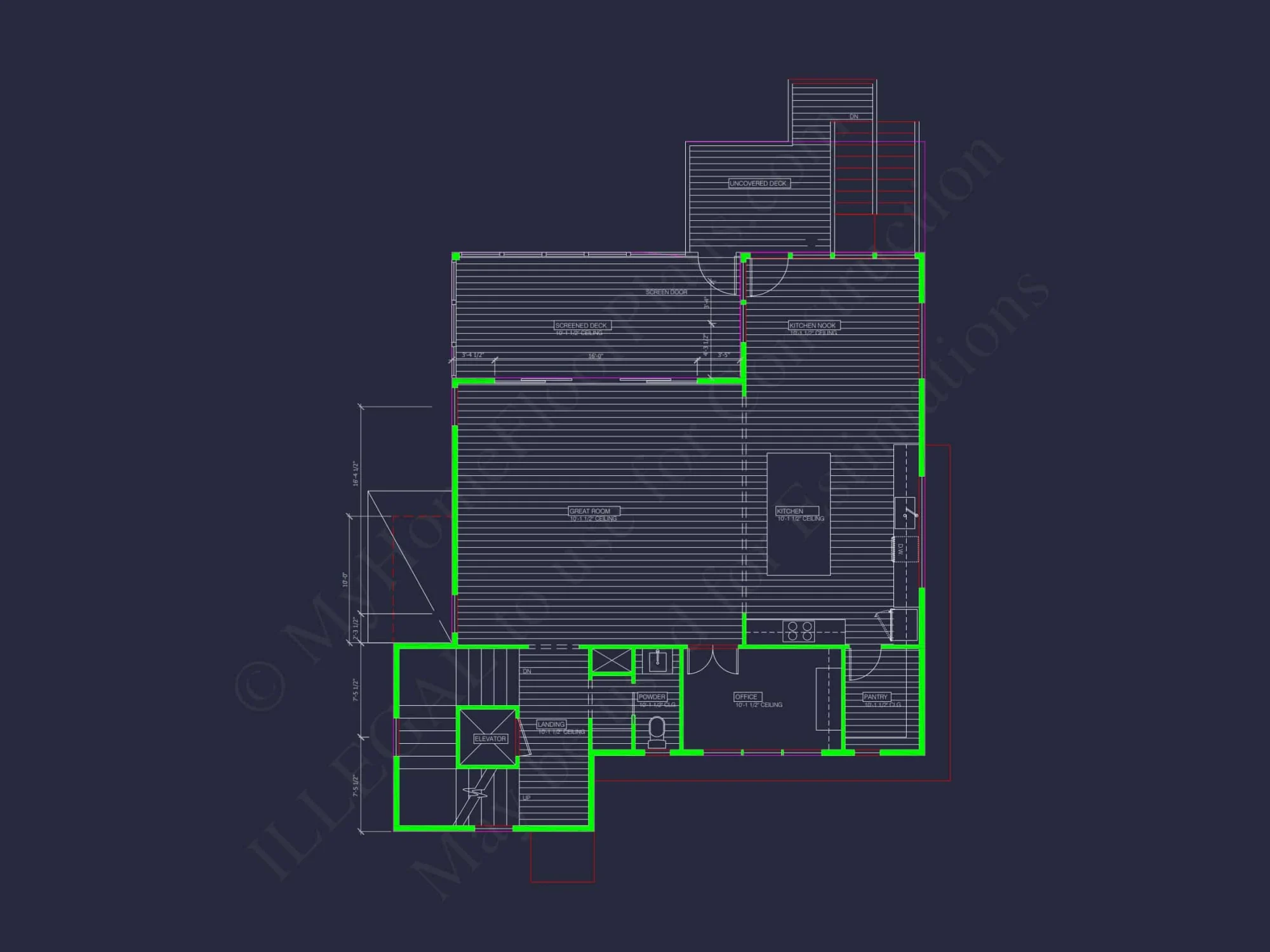 Modern house Designs: 3-Story Floor Plan with CAD Blueprint